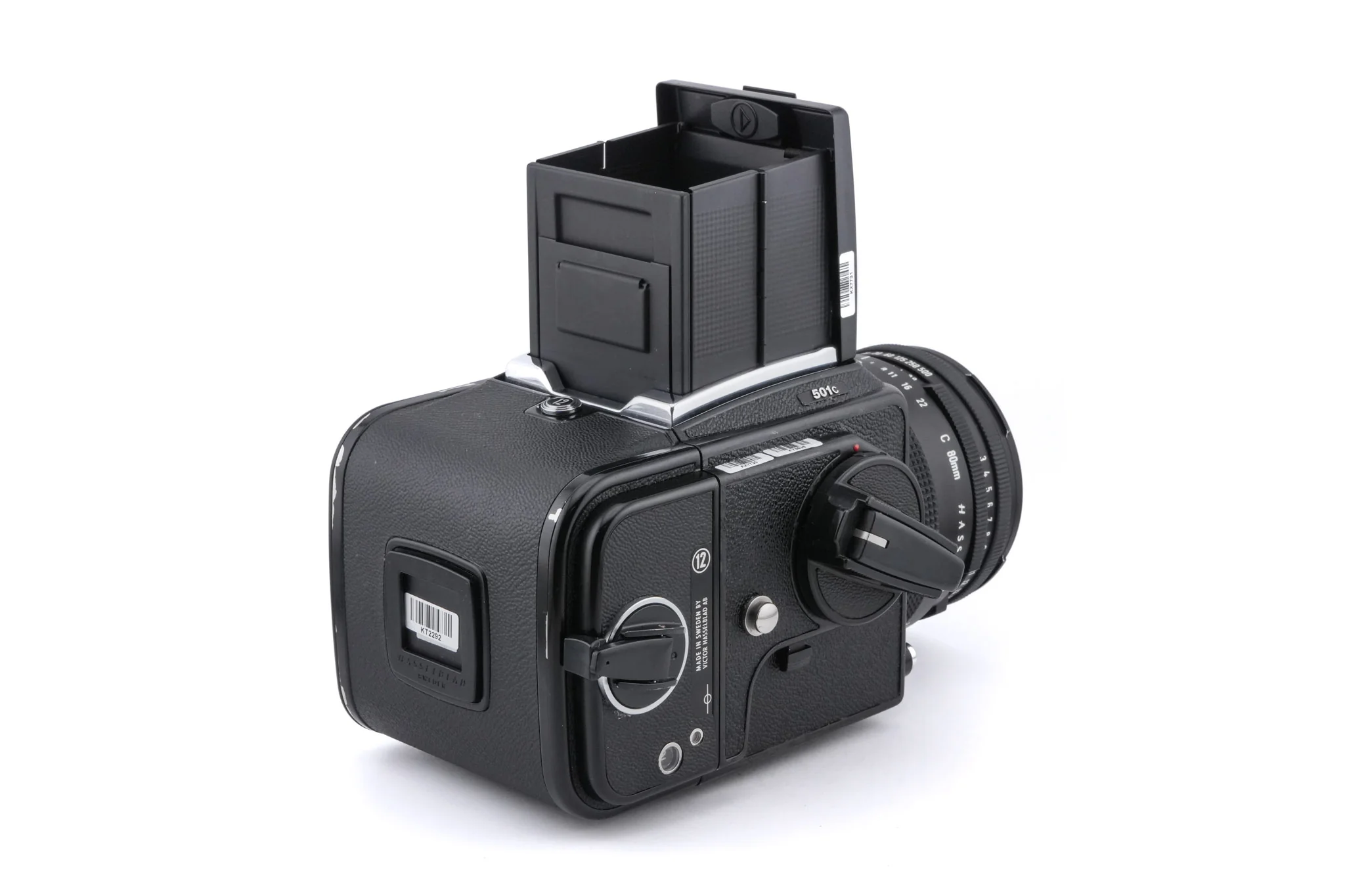 Hasselblad 501C (11045) + 80mm f2.8 Planar T* C (New) (20029) + A12N Film Magazine + Waist Level Finder (New / Black, 42323) + Acute Matte Focusing Screen (42165) - Image 3