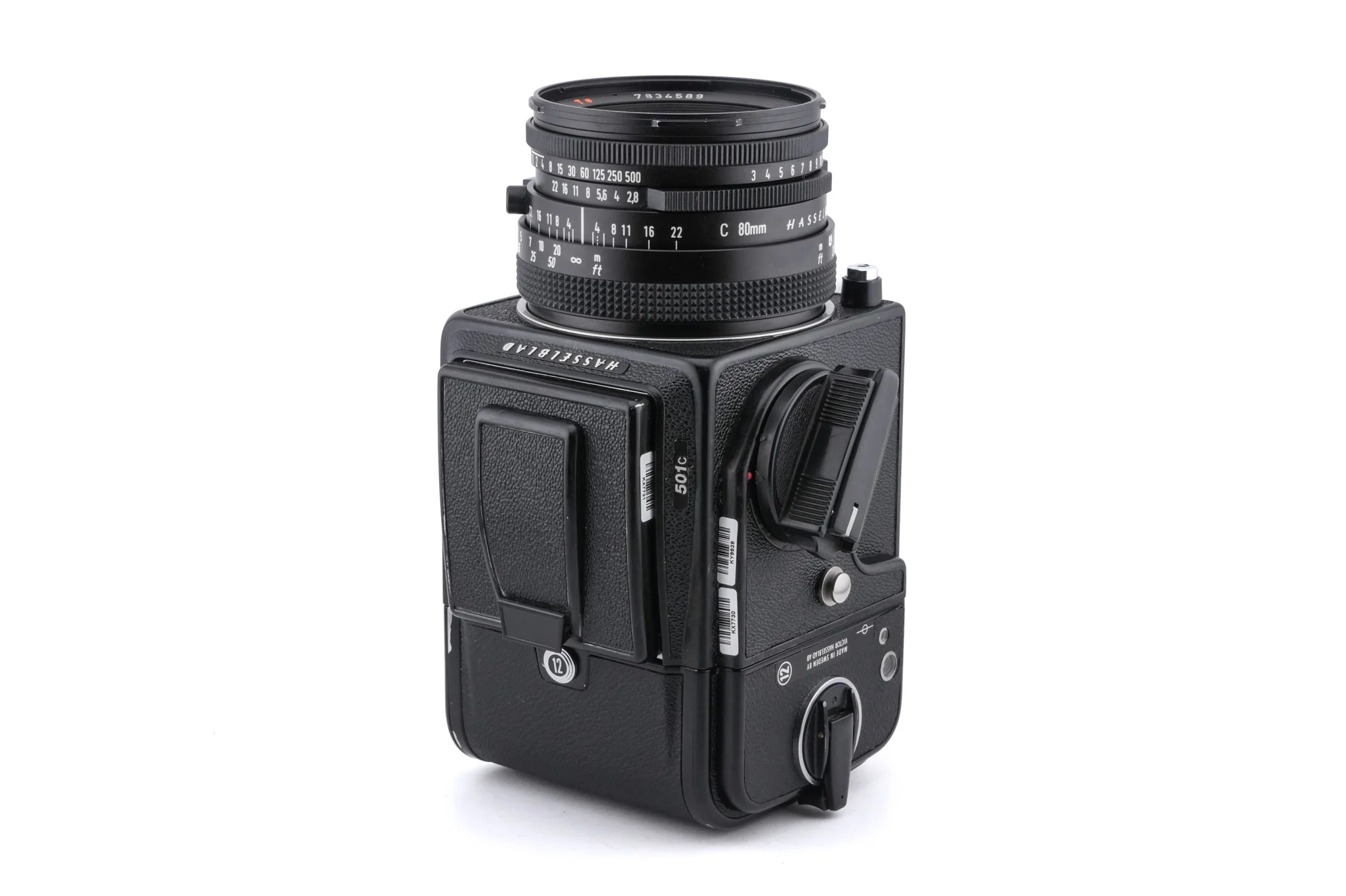 Hasselblad 501C (11045) + 80mm f2.8 Planar T* C (New) (20029) + A12N Film Magazine + Waist Level Finder (New / Black, 42323) + Acute Matte Focusing Screen (42165) - Image 5