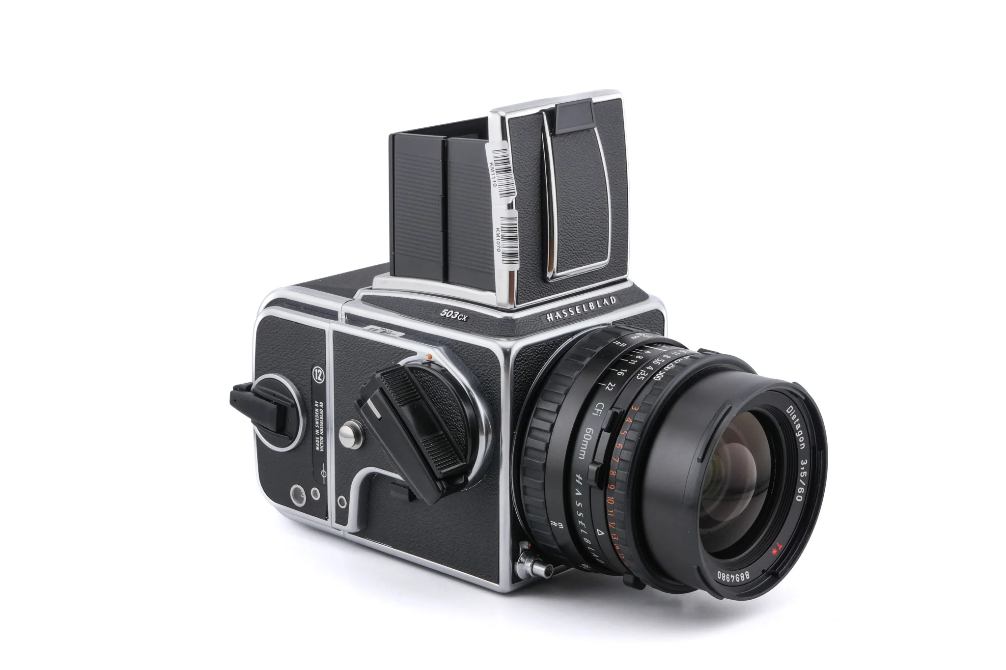 Hasselblad 503CX (Silver, 10026) + A12N Film Magazine + Waist Level Finder (New / Chrome, 42315) + Acute Matte D Standard Focusing Screen (42204) + 60mm f3.5 Distagon T* CFi - Image 2