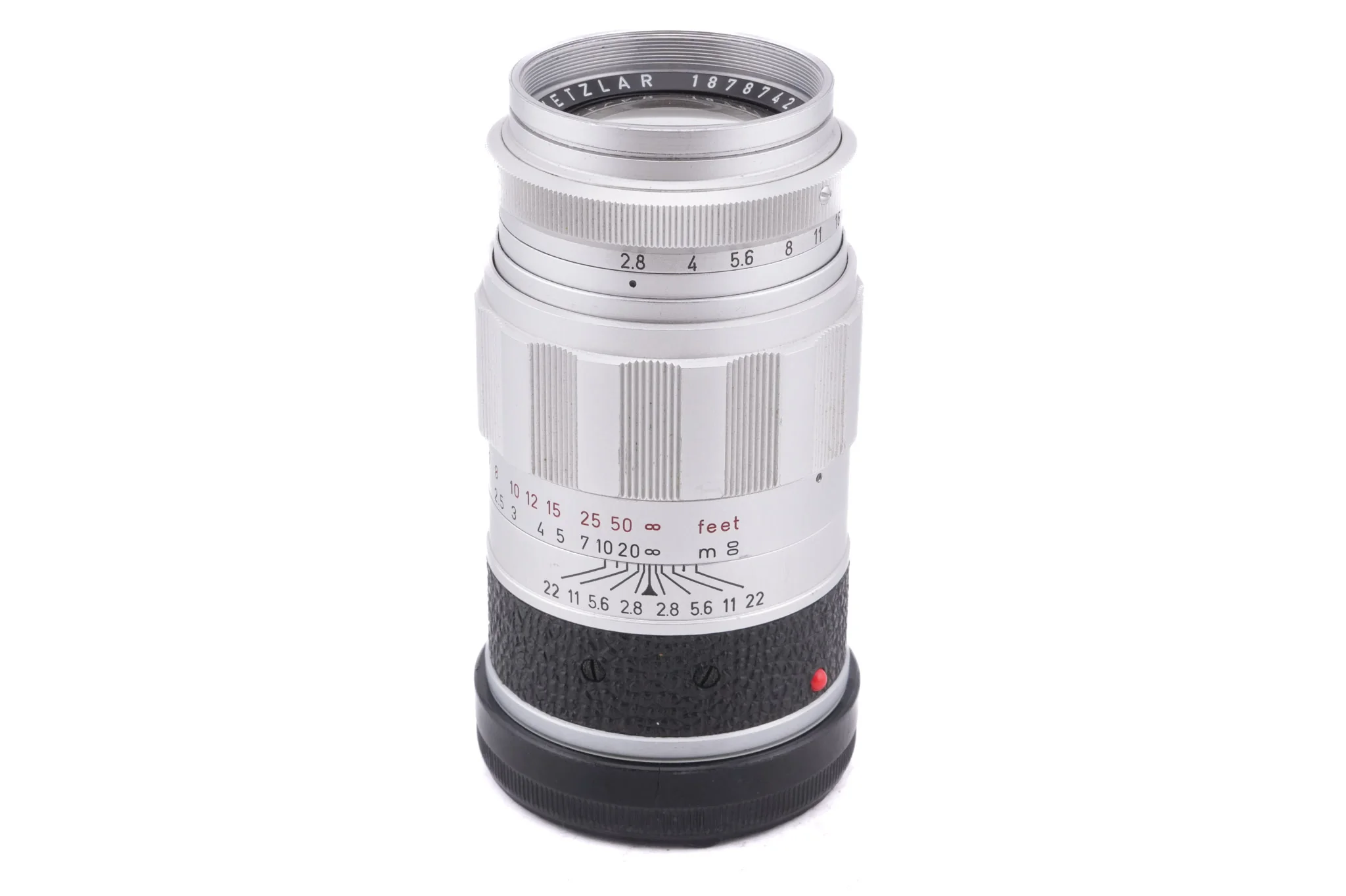 Leica 9cm f2.8 Elmarit (Silver, ELRIT-M / ELRIM / 11129)