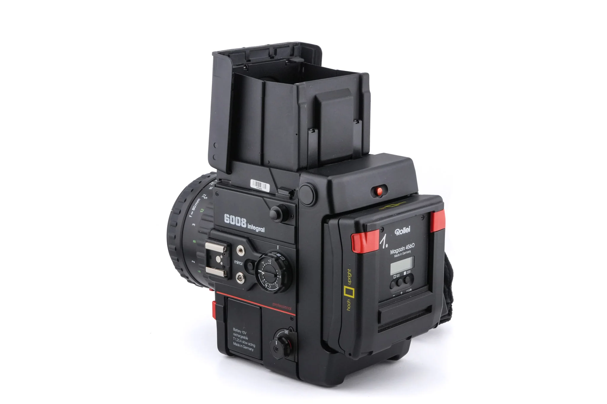 Rollei Rolleiflex 6008 Integral Professional + Action Grip + Rolleiflex Waist Level Finder + 4560 Film Magazine Adapter + 4560 Film Magazine + 80mm f2.8 Planar HFT EL - Image 4